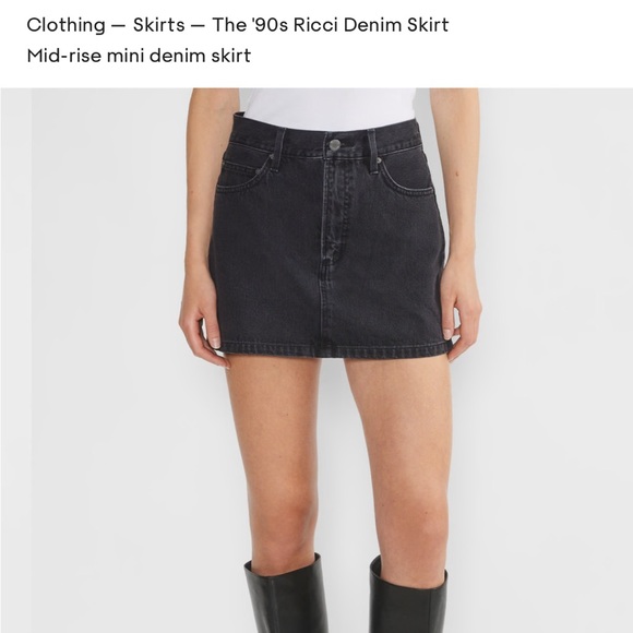 Aritzia 90s Ricci Denim Skirt - Size 27 - Picture 3 of 7